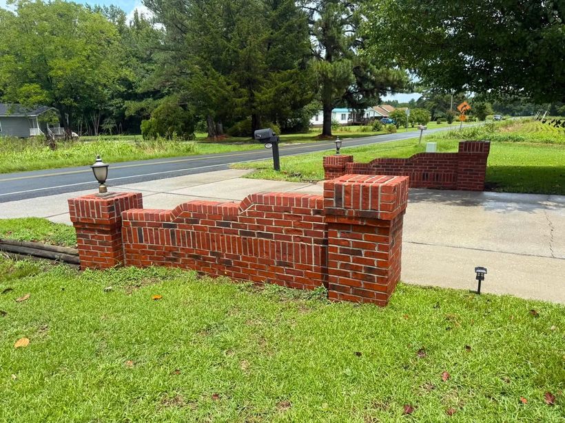 Brick wall after cleaning