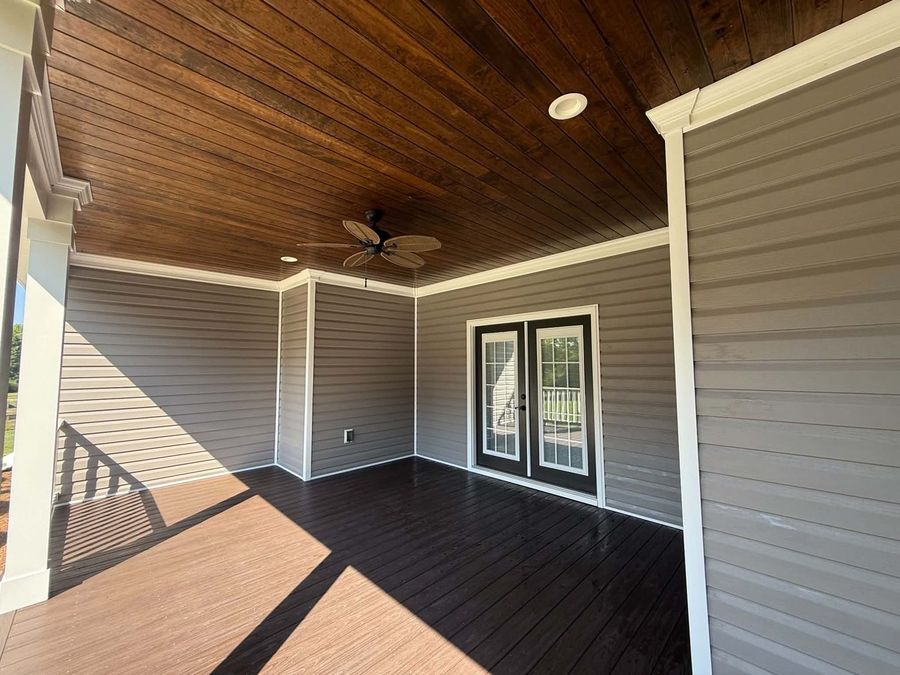 Covered porch and deck cleaned