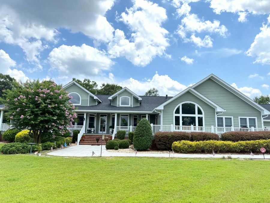 House exterior soft washed